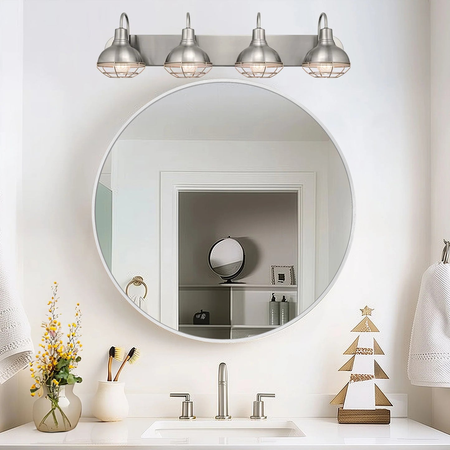 Bathroom Wall Mounted Round Vanity Mirror