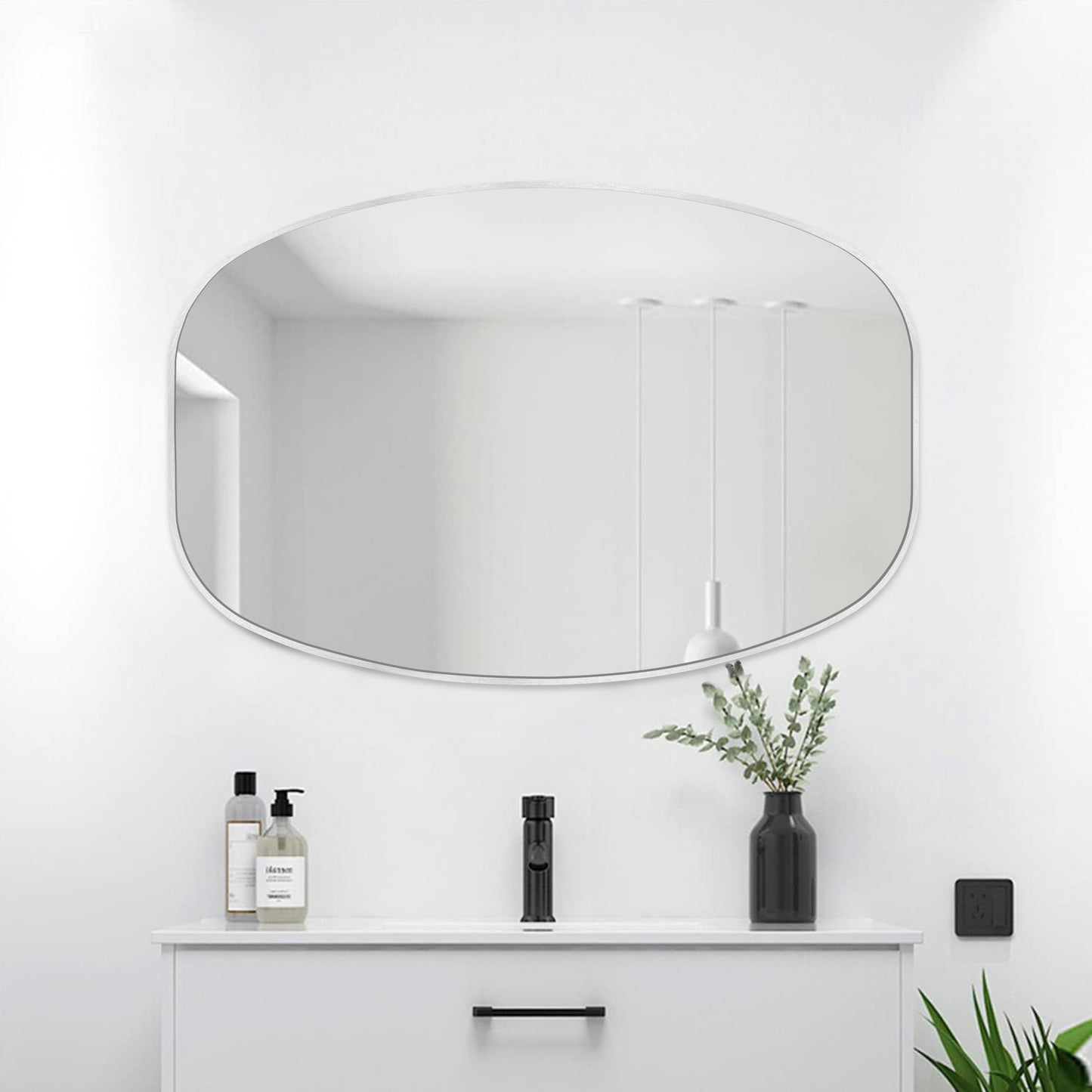 Oval Wall Mirror Bathroom Mirror for Over Sink