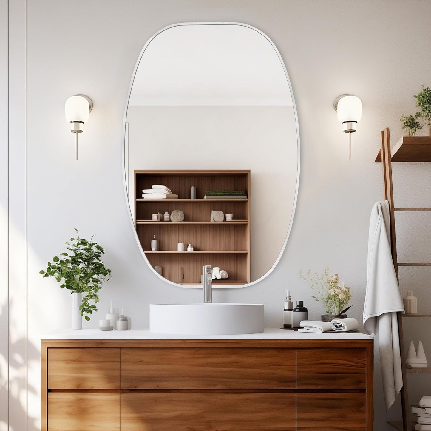 Oval Wall Mirror Bathroom Mirror for Over Sink