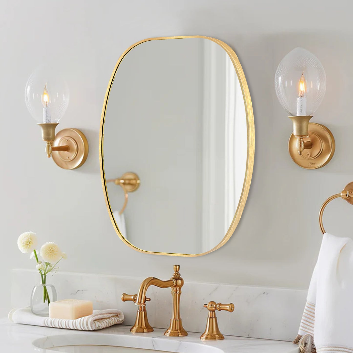 Oval Wall Mirror Bathroom Mirror for Over Sink