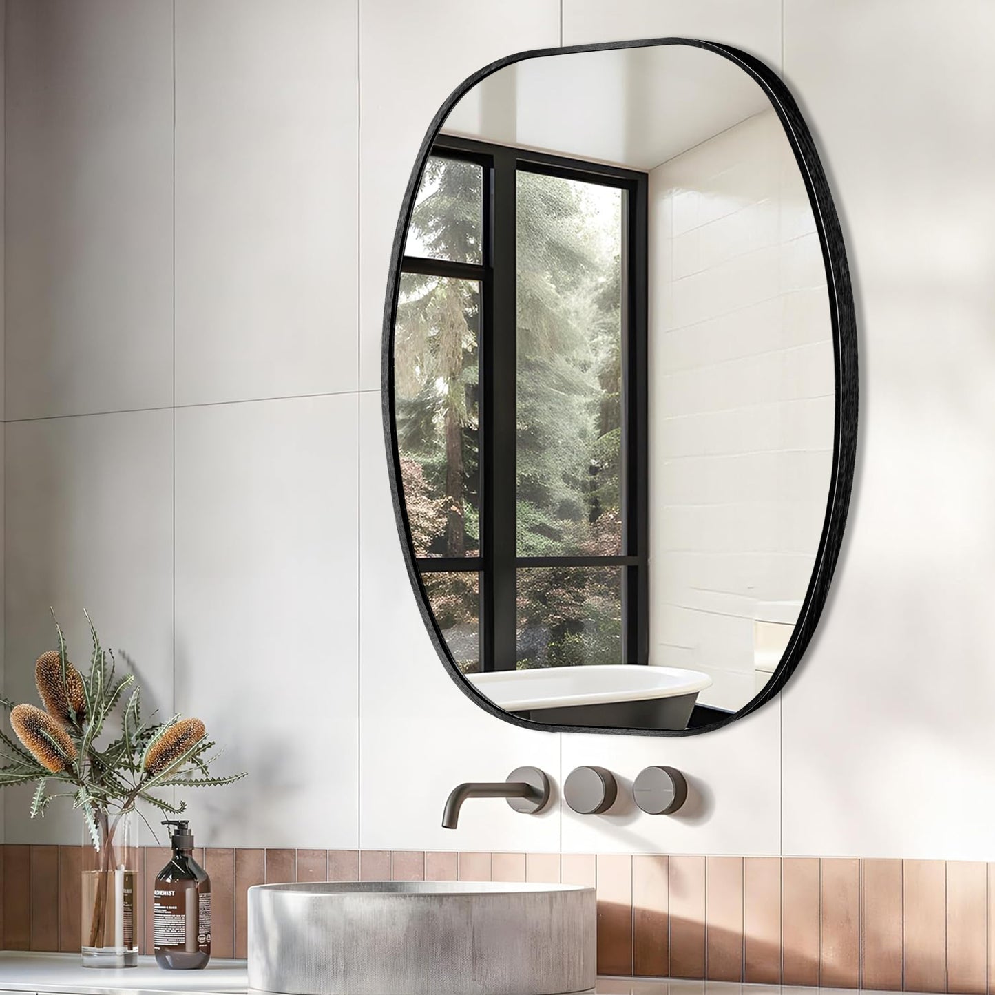 Oval Wall Mirror Bathroom Mirror for Over Sink