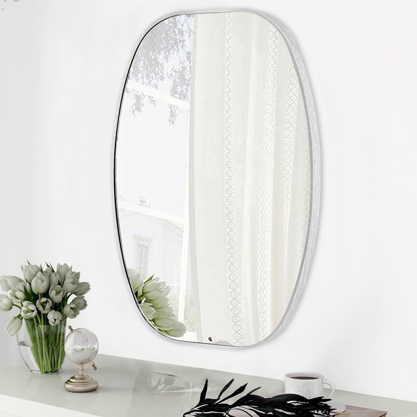 Oval Wall Mirror Bathroom Mirror for Over Sink