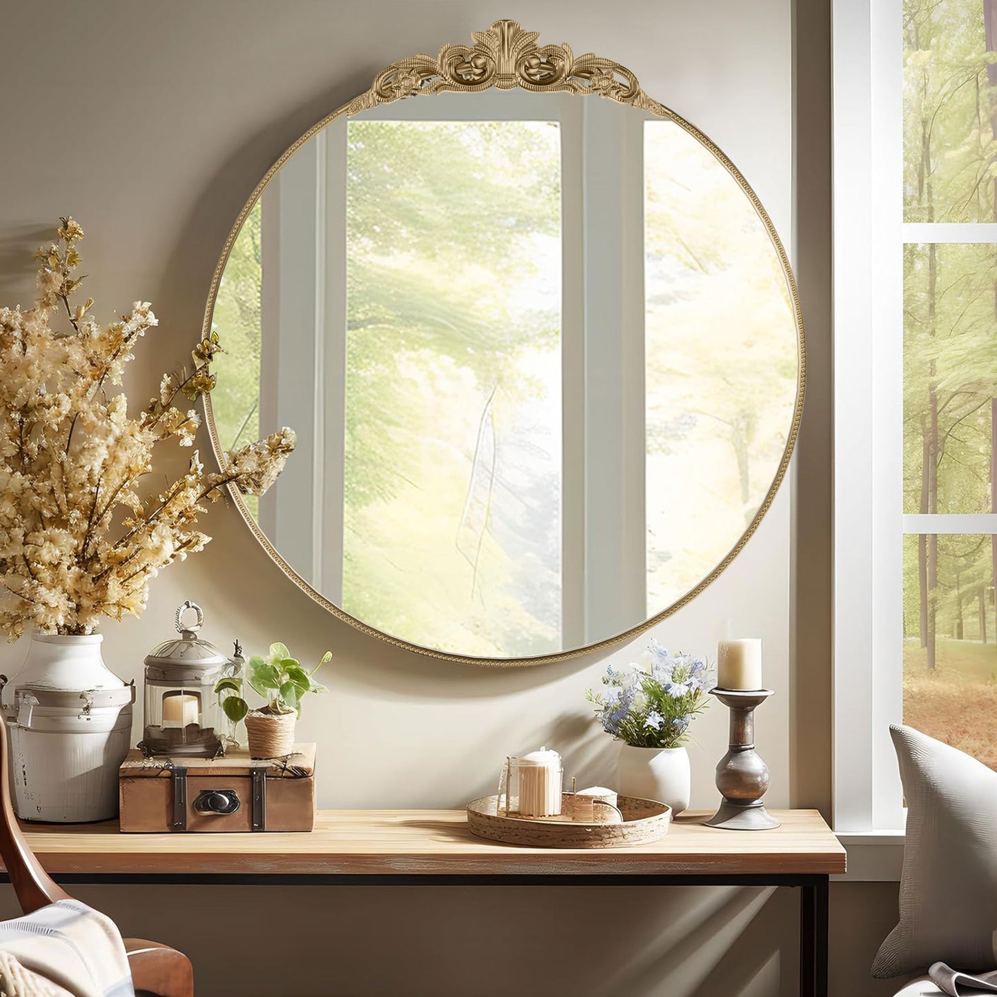 Baroque Arched Wall Mirror