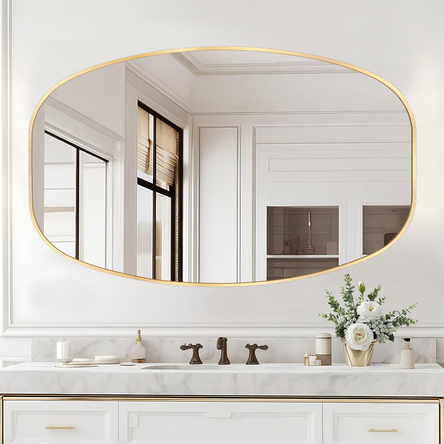 Oval Wall Mirror Bathroom Mirror for Over Sink