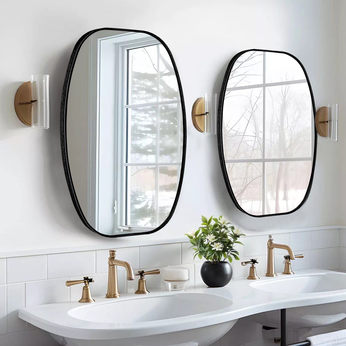 Oval Wall Mirror Bathroom Mirror for Over Sink