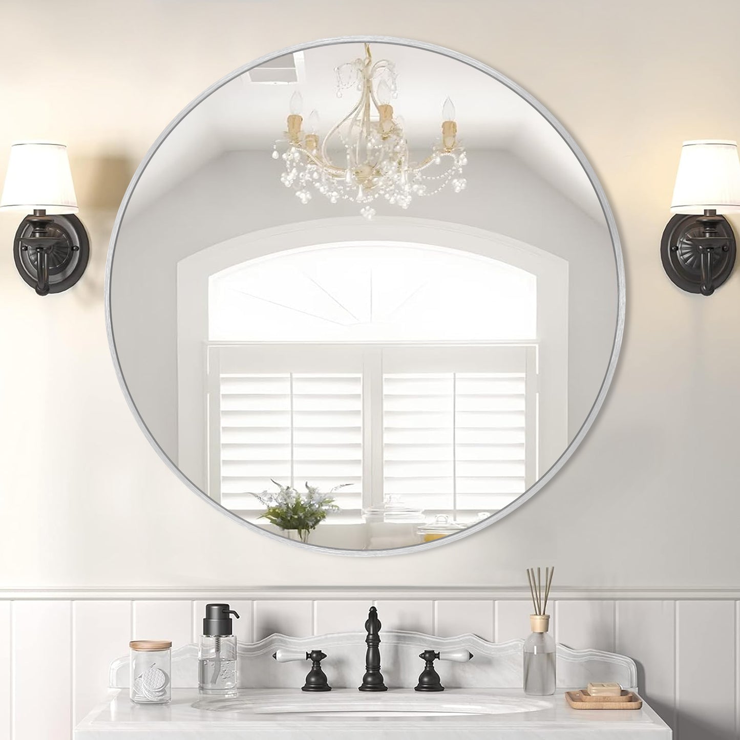 Bathroom Wall Mounted Round Vanity Mirror