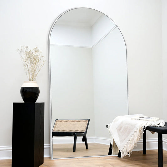 Modern Arched Full Length Aluminum Alloy Floor Mirror